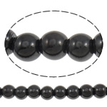 Nicht magnetische Hämatit Perlen, Non- magnetische Hämatit, rund, schwarz, 8mm, Bohrung:ca. 1.5mm, Länge:ca. 17.3 ZollInch, ca. 55PCs/Strang, verkauft von Strang