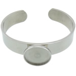 Stainless Steel Bangle Cuff Findings, open, original color, 13.5mm Inner Approx 20mm Approx 6.5 Inch 