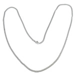 Cadena del collar de acero inoxidable, cadena de cuerda, color original, 4.2x2.8x0.6mm, longitud:aproximado 24 Inch, Vendido por Sarta