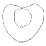 Мода нержавеющей стали ожерелье цепь, нержавеющая сталь, оригинальный цвет, длина:Приблизительно 20 дюймовый, продается Strand
