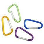 Aluminum Carabiner Key Ring, with Iron, plated 