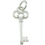 Sterling Silver Key Pendants, 925 Sterling Silver, plated Approx 4mm 