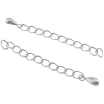 Sterling Silver Extender Chain, 925 Sterling Silver, Teardrop, plated 0.8 Approx 1.73 Inch 