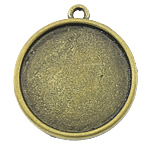 Zinc Alloy Pendant Cabochon Setting, Flat Round, plated 20mm Approx 2mm, Approx 