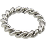 Saw Cut Stainless Steel Closed Jump Ring, Donut, twist, original color 10.5mm 