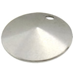 Кулон тег из нержавеющей стали, нержавеющая сталь, Плоская круглая форма, оригинальный цвет отверстие:Приблизительно 1.2mm, продается PC