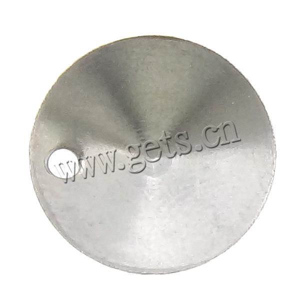 Stainless Steel Tag Charm, Flat Round, original color, 12x12x2mm, Hole:Approx 1.2mm, Sold By PC