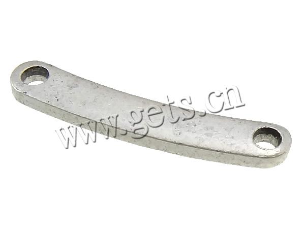 Stainless Steel Connector Bar, Rectangle, 1/1 loop, original color, 21.5x3.5x1.5mm, Hole:Approx 2mm, Sold By PC