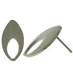 Edelstahl Ohrring Stecker, 304 Edelstahl, Pferdeauge, keine, 11x21mm, 0.7mm, verkauft von Paar
