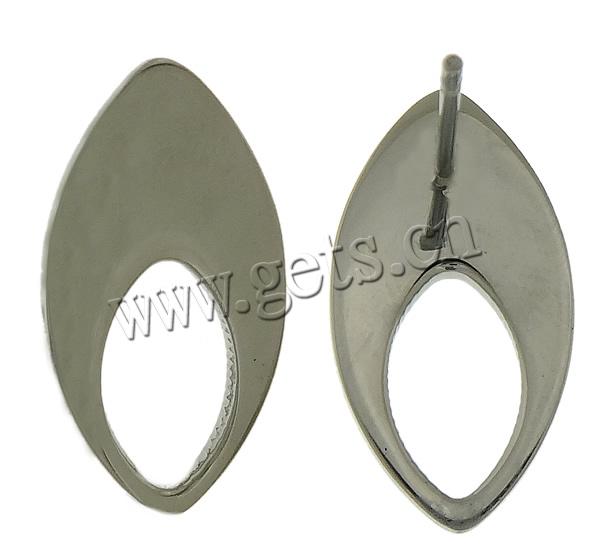 Edelstahl Ohrring Stecker, 304 Edelstahl, Pferdeauge, keine, 11x21mm, 0.7mm, verkauft von Paar