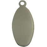 Кулон тег из нержавеющей стали, Нержавеющая сталь 304, Плоская овальная форма, Индивидуальные, оригинальный цвет отверстие:Приблизительно 1.5mm, продается PC