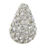 La moitié des perles de Rhinestone forés, Strass perle de Pave d'argile, larme, semi-foré Environ 0.5mm, Vendu par PC