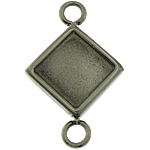 Stainless Steel Connector Setting, 304 Stainless Steel, Rhombus, 1/1 loop, original color Approx 2mm, Inner Approx 