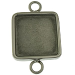 Stainless Steel Connector Setting, 304 Stainless Steel, Square, 1/1 loop, original color Approx 2mm, Inner Approx 