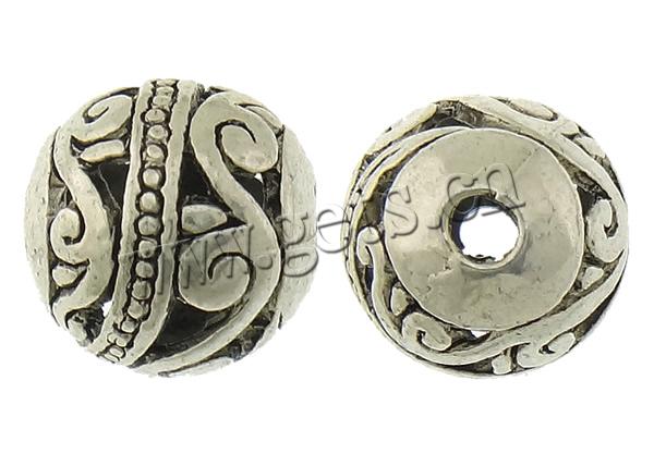 Zinc Alloy Hollow Beads, Round, plated, different size for choice, more colors for choice, Hole:Approx 2.5mm, Approx 1000PCs/Bag, Sold By Bag