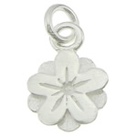 Sterling Silver Flower Pendants, 925 Sterling Silver, plated Approx 2mm 