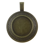 Zinc Alloy Pendant Cabochon Setting, Coin cadmium free Approx Approx 