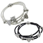 Cowhide Bracelets, stainless steel magnetic clasp . 3mm Approx 8 Inch 