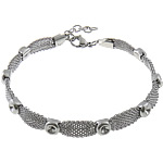 Stainless Steel Bracelet Setting, with 1inch extender chain, 7.5mm, 3mm Approx 7.5 Inch 