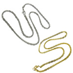 Мода нержавеющей стали ожерелье цепь, нержавеющая сталь, Много цветов для выбора, длина:Приблизительно 18 дюймовый, продается Strand