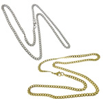 Мода нержавеющей стали ожерелье цепь, нержавеющая сталь, Снаряженная цепь, Много цветов для выбора длина:Приблизительно 18 дюймовый, продается Strand
