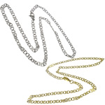 Mode Edelstahl Halskette Kette, keine, 10x4x0.5mm, Länge:ca. 17 ZollInch, verkauft von Strang