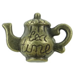 Zinc Alloy Tool Pendants, Teapot, plated Approx 