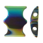 Magnetische Perlen, Magnetische Hämatit, Rohr, plattiert, farbenfroh, 18x13x5mm, Bohrung:ca. 2mm, verkauft von PC