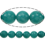 Perles amazonite, avec Dyed Jade, Rond, multiple tailles pour le choix, bleu turquoise Environ 0.8-1.5mm Environ 15 pouce, Vendu par brin