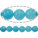 Dyed Jade Beads, Dyed Marble, Round blue Inch 