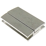Zinklegierung Magnetverschluss, Rechteck, plattiert, keine, frei von Nickel, Blei & Kadmium, 40x24x8mm, Bohrung:ca. 40x3.5mm, verkauft von PC