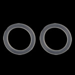 Gummi Sprung Ring, Kreisring, weiß, 15x15x2mm, ca. 50000PCs/Tasche, verkauft von Tasche