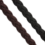 Cuerda de PU, Cuero de PU, trenzado, más colores para la opción, libre de níquel, plomo & cadmio, 7x2mm, aproximado 100m/Sarta, Vendido por Sarta