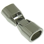Zinc Alloy Fold Over Clasp, Tube, plated, with end cap cadmium free Approx 