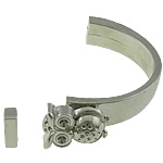Zinklegierung Lederband Verschluss, Eule, plattiert, keine, frei von Kadmium, 21x4mm, 11mm, 4x13mm, 3mm, 0.8mm, Bohrung:ca. 11x4mm, 9x4mm, verkauft von PC