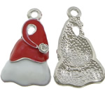 Zinc Alloy Christmas Pendants, Christmas Hat, plated nickel, lead & cadmium free Approx 2mm 