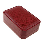 Leather Pendant Box, PU Leather, with Cardboard & Velveteen, Rectangle, red, nickel, lead & cadmium free 