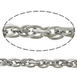 Cadena de enlace de cable de acero ioxidable, acero inoxidable, cadena de cuerda, color original, 9x6.5x1.2mm, aproximado 100m/Grupo, Vendido por Grupo