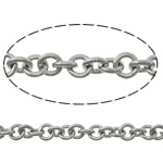 Нержавеющая сталь круг цепи, нержавеющая сталь, оригинальный цвет 200м/Лот, продается Лот