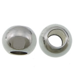 perles de grand trou en inox , acier inoxydable, rondelle, couleur originale Environ 3mm, Vendu par PC