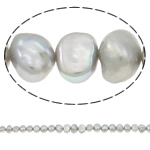 Baroque Cultured Freshwater Pearl Beads, grey, Grade AA, 7-8mm Approx 0.8mm Approx 15 Inch 