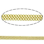 Brass Curb Chain, plated, twist oval chain nickel, lead & cadmium free 