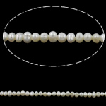 Perles nacres baroques de culture d'eau douce , perle d'eau douce cultivée, naturel, blanc, grade A, 4-5mm Environ 0.8mm Environ 15.5 pouce, Vendu par brin