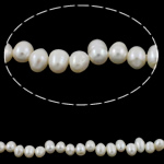 Rice Cultured Freshwater Pearl Beads, natural, white, Grade A, 7-8mm Approx 0.8mm Approx 14 Inch 