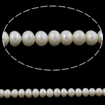 Бусины из искусственного пресноводного жемчуга в форме пуговиц, Пресноводные жемчуги, В форме кнопки, натуральный, белый, класса AAA, 4-5mm, отверстие:Приблизительно 0.8mm, длина:Приблизительно 15.5 дюймовый, продается Strand