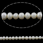 Potato Cultured Freshwater Pearl Beads, natural, white, Grade A, 9-10mm Approx 0.8mm Approx 14.5 Inch 