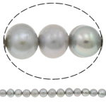Potato Cultured Freshwater Pearl Beads, grey, 10-11mm Approx 0.8mm Approx 14.5 Inch 