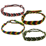 Bracelets d'amitié, corde de coton, tissé, plus de couleurs à choisir, 10-11mm Environ 10-12 pouce, Vendu par brin