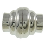 Brass Magnetic Clasp, Drum, platinum color plated, nickel, lead & cadmium free Approx 6mm 
