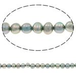 Potato Cultured Freshwater Pearl Beads, grey, 6-7mm Approx 0.8mm Inch 